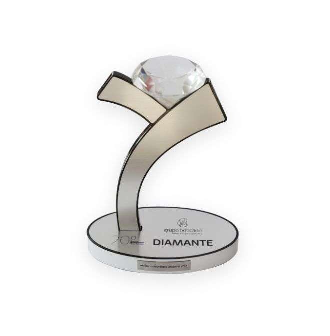 Troféu do prêmio Grupo Boticário recebido pela Patrus