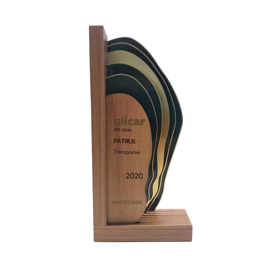 Troféu do prêmio Natura recebido pela Patrus