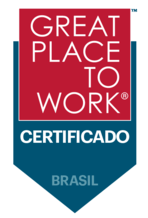 Troféu do prêmio Selo GPTW recebido pela Patrus